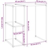vidaXL Regal za nad pralni stroj črn 87x55x90,5 cm železo | Shoptok.si