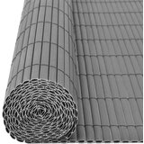 vidaXL dvostrana vrtna ograda PVC 90 x 500 cm siva | shoptok.hr