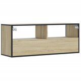  TV ormarić boja hrasta 100x31x39,5 cm konstruirano drvo i metal Smeđa | Shoptok.si
