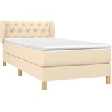  Okvir kreveta s oprugama i madrac krem 80x200 cm od tkanine | shoptok.hr