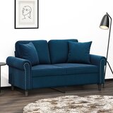  The Living Store Okrasna blazina 2 kosa modra 40x40 cm žamet - Okrasna Blazina, (21445066) | Shoptok.si