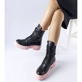 D/CEO Gemre Black boots on pink sole Quennie | Shoptok.si