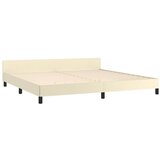  Okvir kreveta s uzglavljem bez madraca krem 200x200 cm | shoptok.hr
