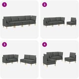  Modularni set sofe sa skladištem 4 pcs Tamnosiva Tkanina | shoptok.hr