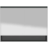 vidaXL Kopalniška omarica z ogledalom 80x15x60 cm MDF antracitna | Shoptok.si