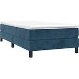 Box spring krevet s madracem tamnoplavi 90x190 cm baršunasti | shoptok.hr