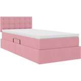  LED krevet za pohranu s madracem Ružičasta 90 x 200 cm Baršun | shoptok.hr