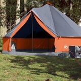  The Living Store Družinski šotor tipi za 8 oseb siv in oranžen vodoodporen - Družinski Šotor, (21493595) | Shoptok.si