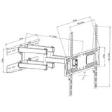 Cabletech univerzalni nosilec za televizorje , 26–55", 35 kg, 400 x 400, črn | Shoptok.si