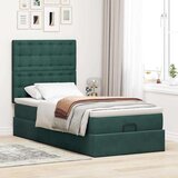  Okvir kreveta s madracima tamnozeleni 80x200cm baršunasti | shoptok.hr