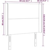  Posteljno vzglavje temno modro 83x16x118/128 cm žamet | Shoptok.si