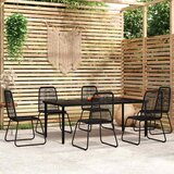  7-dijelni vrtni blagovaonski set crni | shoptok.hr