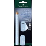  Komplet svinčnik b faber-castell+radirka+šilček sparkle sky FABER-CASTELL Cene