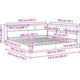  Polica postelja Betonsko siva 180 x 200 cm Konstruiran les, (5000125821) | Shoptok.si