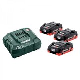 Metabo Basic-Set 3 x LiHD 4.0 Ah 685132000 akumulator in polnilec orodja 18 V 4.0 Ah LiHD, (20412011) Cene