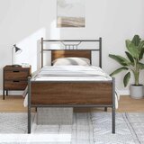 vidaXL Posteljni okvir brez vzmetnice hrast 80x200 cm inženirski les | Shoptok.si