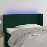  LED uzglavlje tamnozeleno 93x16x78/88 cm baršunasto | shoptok.hr