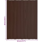 Krovni panel 12 pcs Smeđa 60 x 45 cm Pocinčani čelik | shoptok.hr