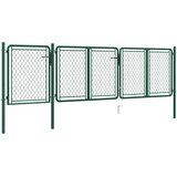  Vrtna vrata Čelik 400x75 cm Zelena | shoptok.hr