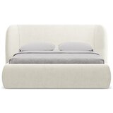 Makamii Krem tapecirani bračni krevet s prostorom za odlaganje s podnicom 140x200 cm Hauke – | shoptok.hr