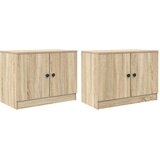 Ormarić za krevet s pohranom 2 pcs Hrast sonoma 66 x 35 x 48 cm | Shoptok.si