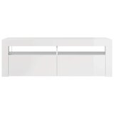 TV ormarić s LED svjetlima visoki sjaj bijeli 120 x 35 x 40 cm | shoptok.hr