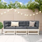Maison Chic Seti vrtnega pohištva - Vrtna garnitura - Vrtni pohištvo set 3-delna bela trdna borovina, (21810012) | Shoptok.si