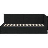 Kutni okvir kreveta s uzglavljem Crna 80 x 200 cm tkanina | shoptok.hr