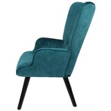 XXXL Fotelj Z Oporo Za Glavo Luke, Turkizna, Pravi Les | Shoptok.si