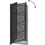  Vrtna vrata crna 105x205 cm dizajn čeličnih listova | shoptok.hr