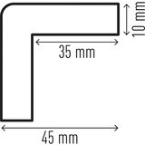 Durable Profil za zaščito vogalov, magnetni, tip C35, profil 1 m, ŠxV 45 x 45 mm, črne / rumene barve | Shoptok.si