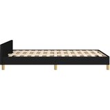  Posteljni okvir z vzglavjem črn 120x200 cm blago, (20794832) | Shoptok.si
