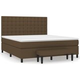  The Living Store Box spring postelja z vzmetnico temno rjava 160x200 cm blago - Box Spring Postelja, (21496787) | Shoptok.si