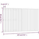  Zidno uzglavlje sivo 147x3x90 cm od masivne borovine | shoptok.hr