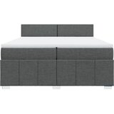  Krevet s oprugama i madracem tamnosivi 200 x 200 cm od tkanine | shoptok.hr