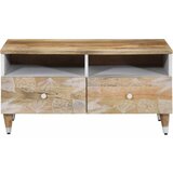 Maison Chic Klubska mizica - kavna mizica - Nizka mizica 80x54x40 cm trden mangov les, (21754492) Cene