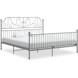 Posteljni okvir siv kovinski 200x200 cm | Shoptok.si