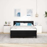  Postelja boxspring z vzmetnico Črna 160 x 200 cm blago, (5000126818) | Shoptok.si