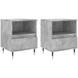  The Living Store Nočna omarica 2 kosa betonsko siva 40x35x50 cm inženirski les - Nočna Omarica, (21499585) | Shoptok.si