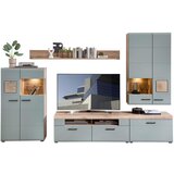 Hom`in DNEVNI REGAL, zelena, barve hrasta | Shoptok.si
