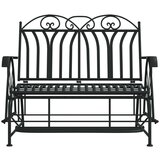  Klupa za ljuljanje s 2 sjedala 114 cm crna čelična | shoptok.hr