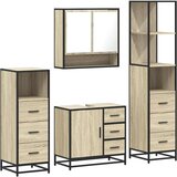 vidaXL 4-dijelni set kupaonskog namještaja boja hrasta sonome drveni | shoptok.hr