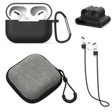 INF Zaščitni silikonski etui za brezžične Bluetooth slušalke AirPods 1/2 generacije, komplet 5 kosov Black, (5000074690) | Shoptok.si
