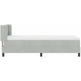  s opruga kutije Svijetlo siva 200 x 80 cm Baršun | shoptok.hr