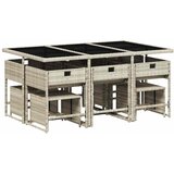  11-dijelni vrtni blagovaonski set s jastucima svijetlosivi | shoptok.hr