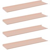  Polica na zidu s policom Zidne 4 pcs Ružičasta 80 x 18 x 2 5 cm - Ružičasta 80 x 18 cm 4 | shoptok.hr