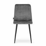  Tapecirana stolica, 4 kom - tamno sivi baršun | shoptok.hr