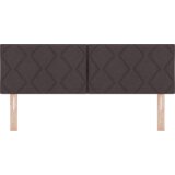  LED uzglavlje dijamantnih blokova tamno smeđe 144 cm tkanina | shoptok.hr