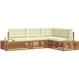  Set vanjskih sofa s jastukom 4 Komad Prirodna i krem | shoptok.hr