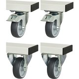 RAU Komplet koles za serijo adlatus 300, 2 vrtljivi kolesi z zavoro + 2 fiksni kolesi, ŠxD 100 x 30 mm | Shoptok.si